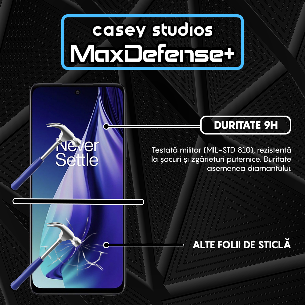 Folie Sticla MaxDefense+ - OnePlus Nord N30 SE - Negru