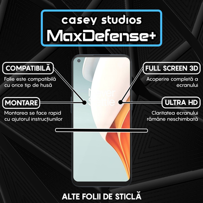 Folie Sticla MaxDefense+ - OnePlus Nord CE 2 Lite 5G/Nord N100 - Negru