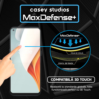 Folie Sticla MaxDefense+ - OnePlus Nord CE 2 Lite 5G/Nord N100 - Negru