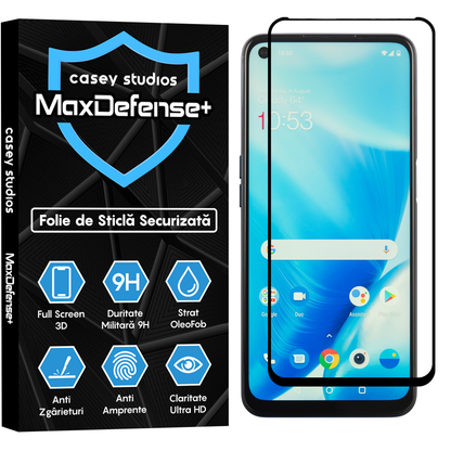 Folie Sticla MaxDefense+ - OnePlus Nord N20 5G/Nord N200 5G - Negru