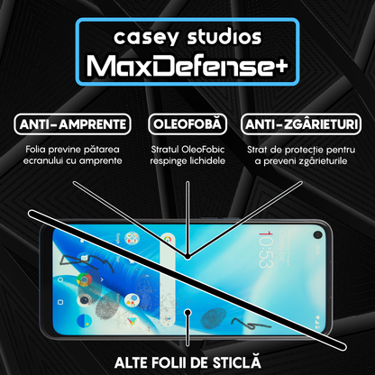 Folie Sticla MaxDefense+ - OnePlus Nord N20 5G/Nord N200 5G - Negru