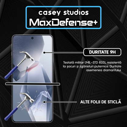 Folie Sticla MaxDefense+ - OnePlus Ace 5 - Negru