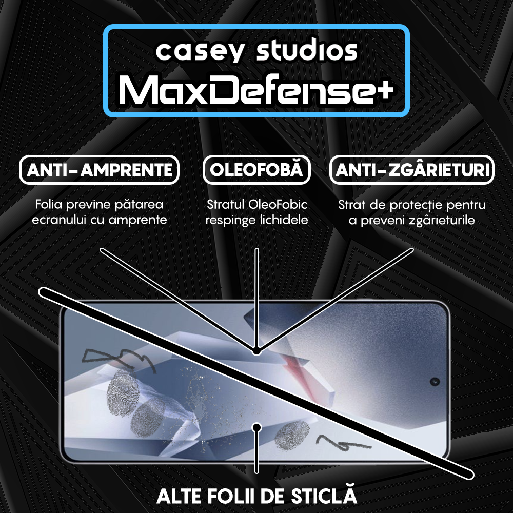 Folie Sticla MaxDefense+ - OnePlus Ace 5 Pro - Negru