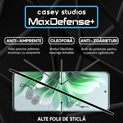 Folie Sticla MaxDefense+ - Oppo Reno11 - Negru