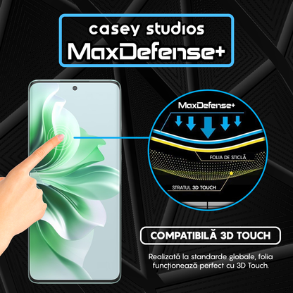 Folie Sticla MaxDefense+ - Oppo Reno11 - Negru