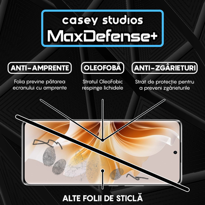 Folie Sticla MaxDefense+ - Oppo Reno11 Pro - Negru