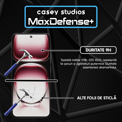Folie Sticla MaxDefense+ - Oppo Reno12 Pro - Negru