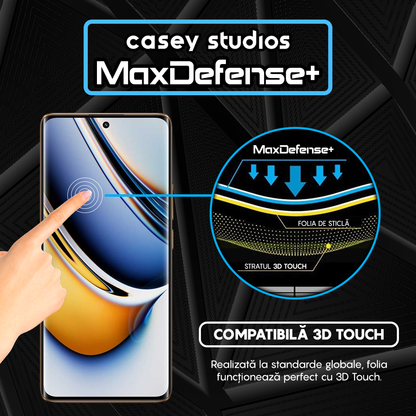 Folie Sticla MaxDefense+ - Realme 11 Pro - Negru