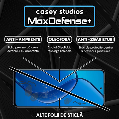 Folie Sticla MaxDefense+ - Realme 12 4G - Negru
