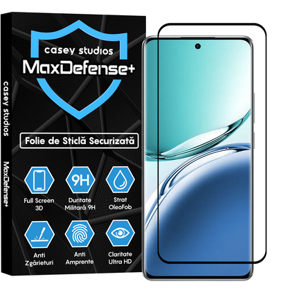 Folie Sticla MaxDefense+ - Realme 13 Pro - Negru