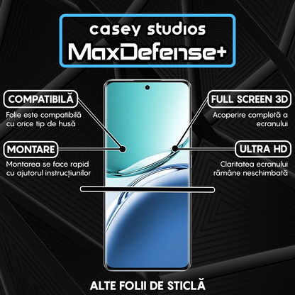 Folie Sticla MaxDefense+ - Realme 13 Pro - Negru