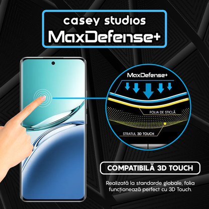 Folie Sticla MaxDefense+ - Realme 13 Pro - Negru