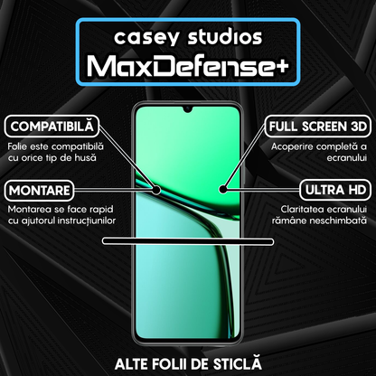 Folie Sticla MaxDefense+ - Realme C61 - Negru