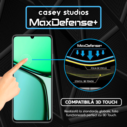 Folie Sticla MaxDefense+ - Realme C63 - Negru