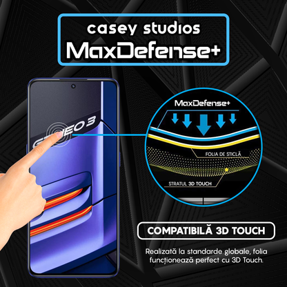 Folie Sticla MaxDefense+ - Realme GT Neo 3 150W - Negru