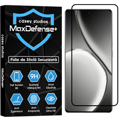 Folie Sticla MaxDefense+ - Realme GT Neo6 - Negru