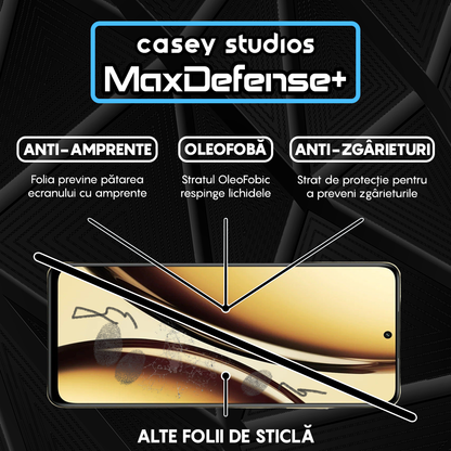 Folie Sticla MaxDefense+ - Realme Narzo N65 - Negru
