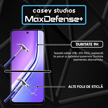 Folie Sticla MaxDefense+ - Realme P3 Pro - Negru