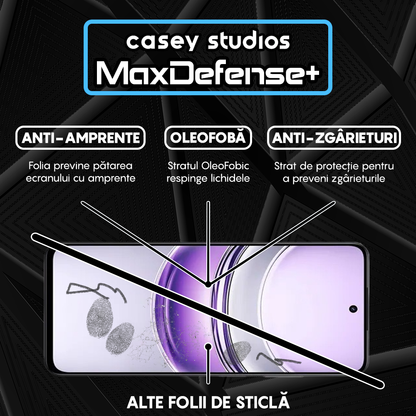 Folie Sticla MaxDefense+ - Realme V60 - Negru