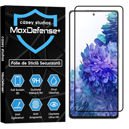 Folie Sticla MaxDefense+ - Samsung Galaxy S20 FE 4G/S20 FE 5G - Negru