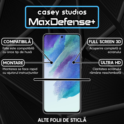 Folie Sticla MaxDefense+ - Samsung Galaxy S21 FE 5G - Negru