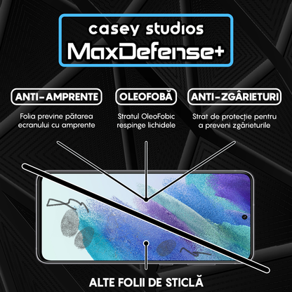 Folie Sticla MaxDefense+ - Samsung Galaxy S21 FE 5G - Negru