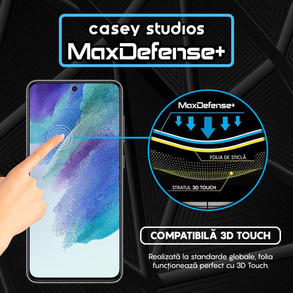 Folie Sticla MaxDefense+ - Samsung Galaxy S21 FE 5G - Negru