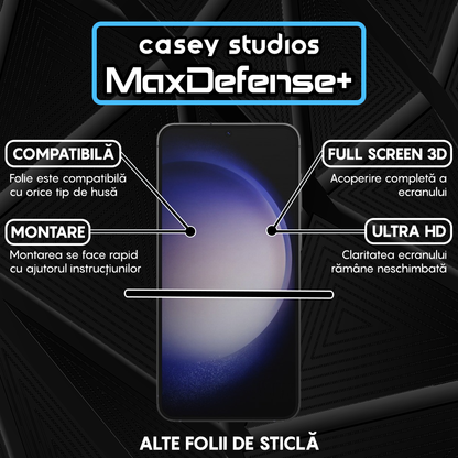 Folie Sticla MaxDefense+ - Samsung Galaxy S23 Plus/S22 Plus 5G - Negru