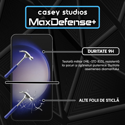 Folie Sticla MaxDefense+ - Samsung Galaxy S23 Plus/S22 Plus 5G - Negru