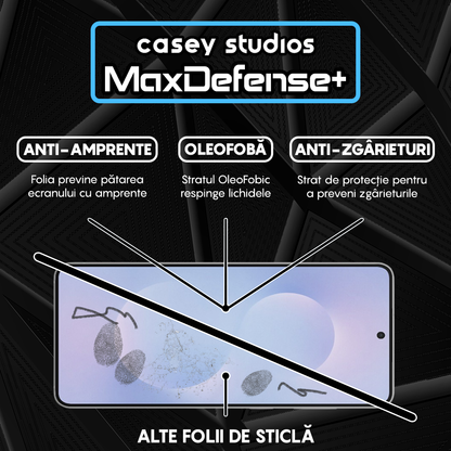 Folie Sticla MaxDefense+ - Samsung Galaxy S25 EDGE - Negru
