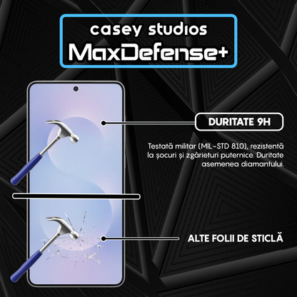 Folie Sticla MaxDefense+ - Samsung Galaxy S25 EDGE - Negru