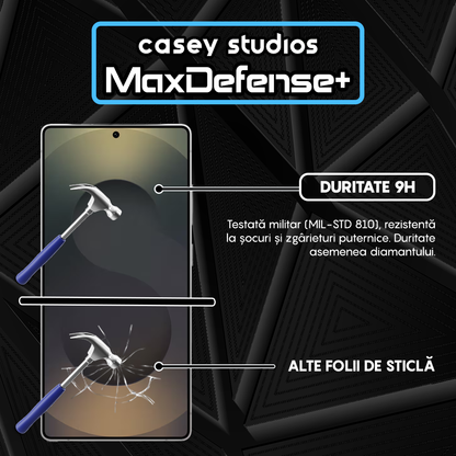 Folie Sticla MaxDefense+ - Samsung Galaxy S25 Ultra - Negru