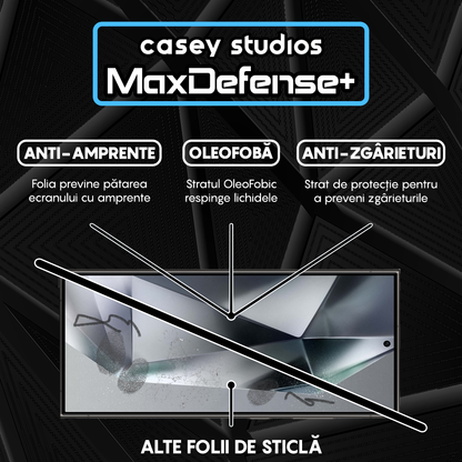 Folie Sticla MaxDefense+ - Samsung Galaxy S24 Ultra - Negru