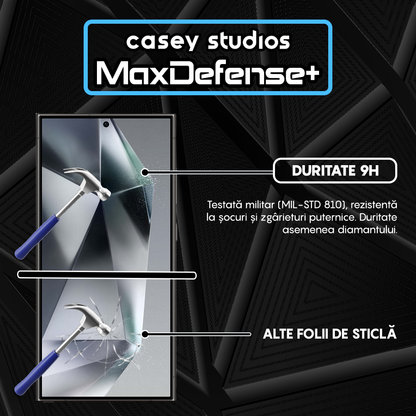 Folie Sticla MaxDefense+ - Samsung Galaxy S24 Ultra - Negru
