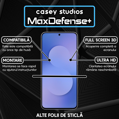 Folie Sticla MaxDefense+ - Samsung Galaxy S25 FE - Negru