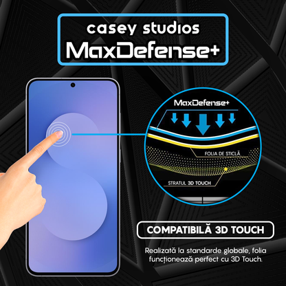 Folie Sticla MaxDefense+ - Samsung Galaxy S25 FE - Negru