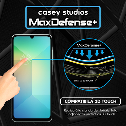 Folie Sticla MaxDefense+ - Samsung Galaxy A06 5G - Negru