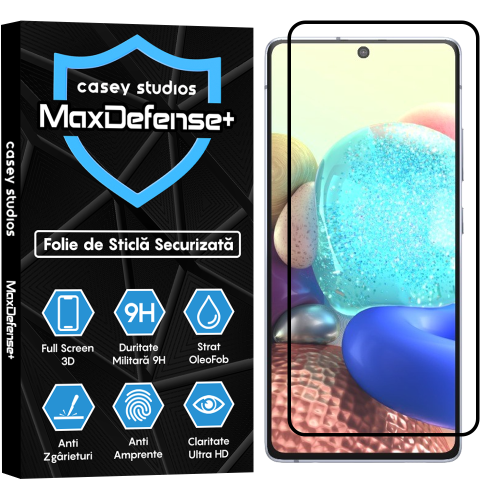 Folie Sticla MaxDefense+ - Samsung Galaxy A35/A55 - Negru