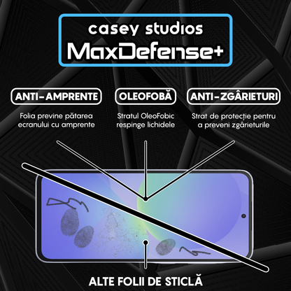 Folie Sticla MaxDefense+ - Samsung Galaxy A36 - Negru
