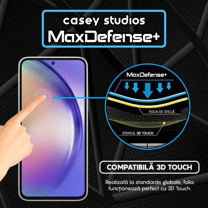 Folie Sticla MaxDefense+ - Samsung Galaxy S23 FE/A54 - Negru