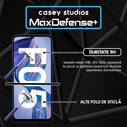 Folie Sticla MaxDefense+ - Samsung Galaxy F05 - Negru