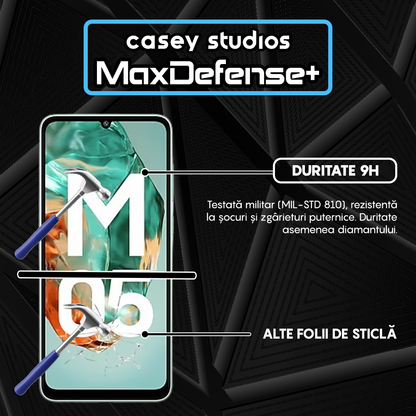 Folie Sticla MaxDefense+ - Samsung Galaxy M05 - Negru