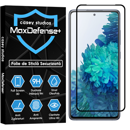 Folie Sticla MaxDefense+ - Samsung Galaxy S20 FE 2022 - Negru