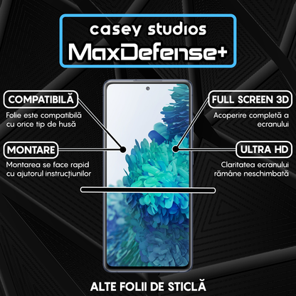 Folie Sticla MaxDefense+ - Samsung Galaxy S20 FE 2022 - Negru