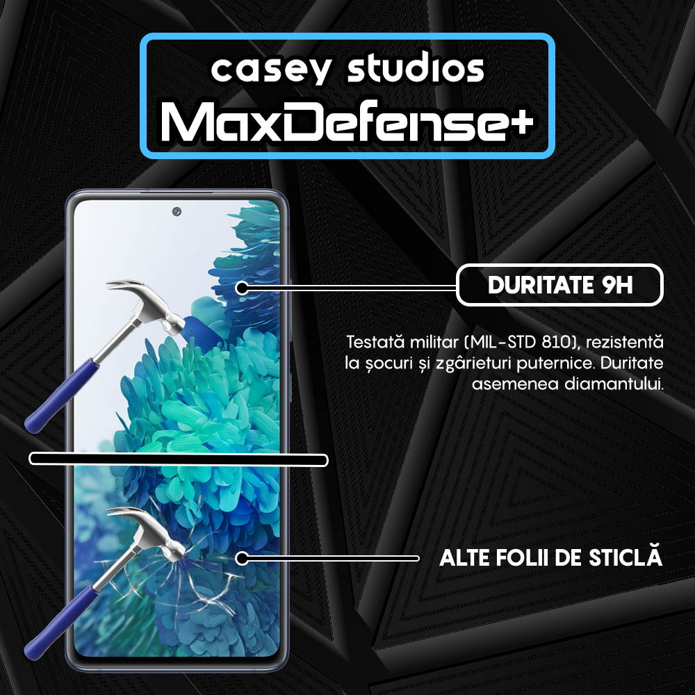 Folie Sticla MaxDefense+ - Samsung Galaxy S20 FE 2022 - Negru