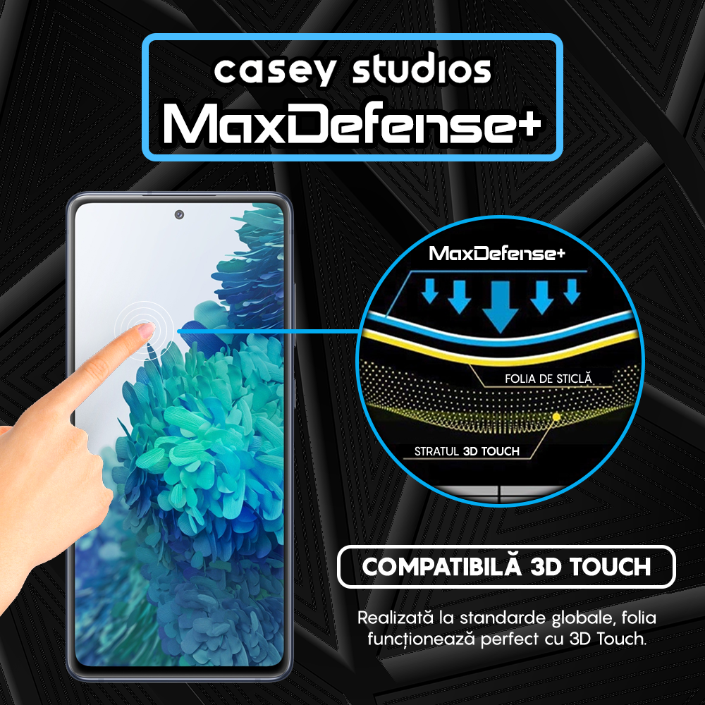 Folie Sticla MaxDefense+ - Samsung Galaxy S20 FE 2022 - Negru
