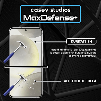 Folie Sticla MaxDefense+ - Samsung Galaxy S24 - Negru