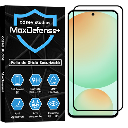 Folie Sticla MaxDefense+ - Samsung Galaxy S24 FE - Negru