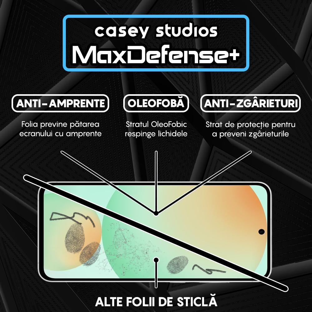 Folie Sticla MaxDefense+ - Samsung Galaxy S24 FE - Negru