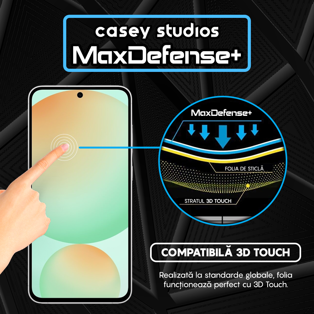 Folie Sticla MaxDefense+ - Samsung Galaxy S24 FE - Negru